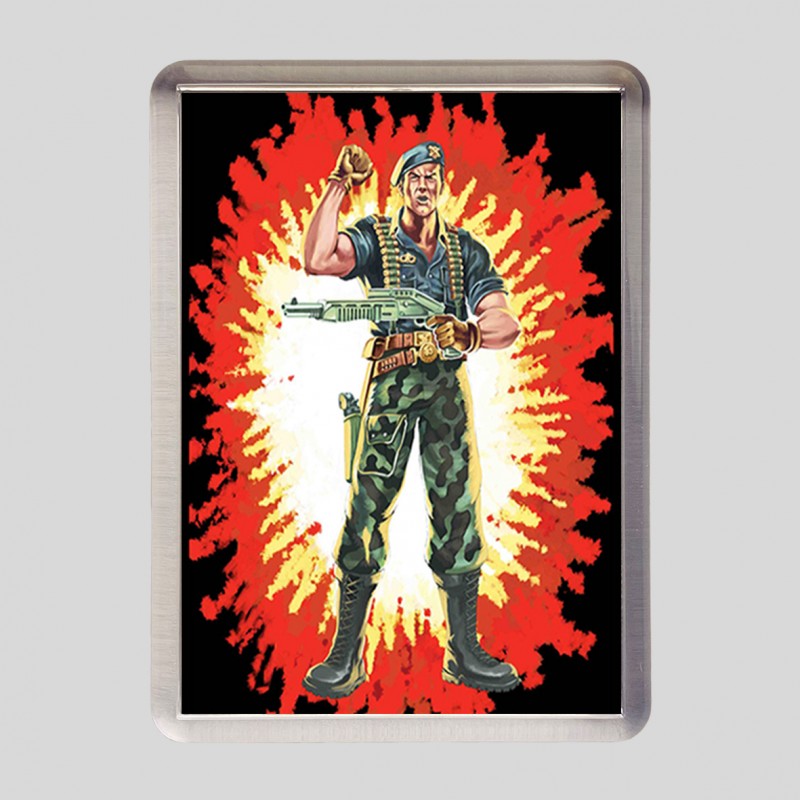 FLINT CARD ART Fridge Magnet GI Joe Action Force Real American Hero