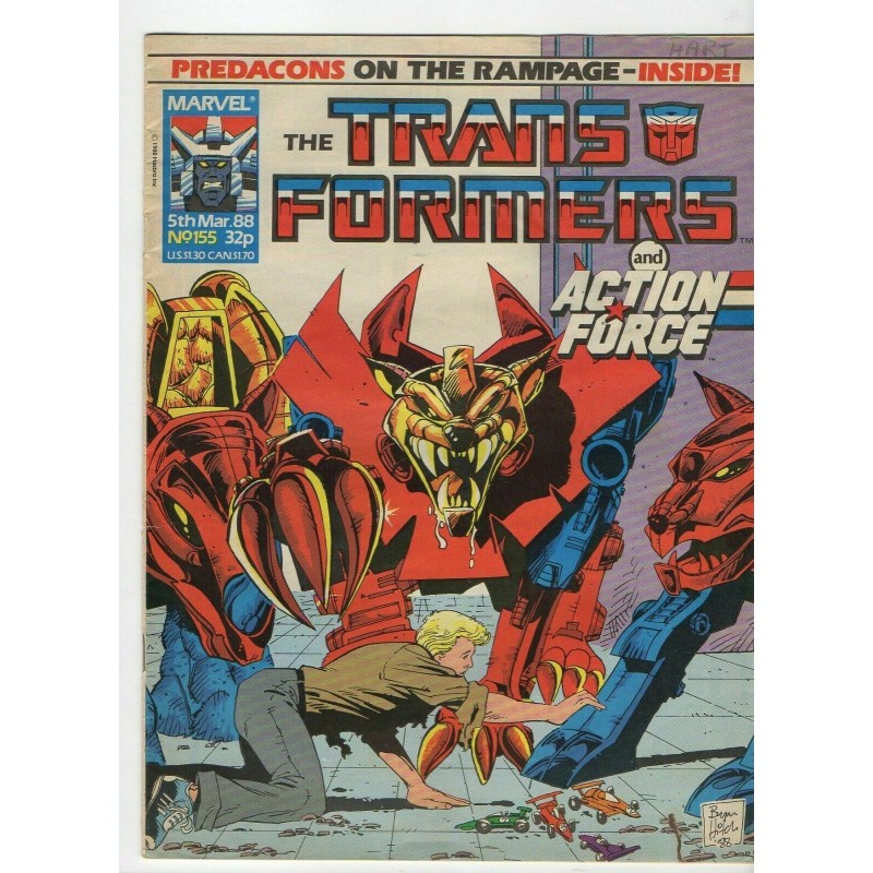 TRANSFORMERS AND ACTION FORCE Comic Magazine Issue Number 155 1988 Marvel