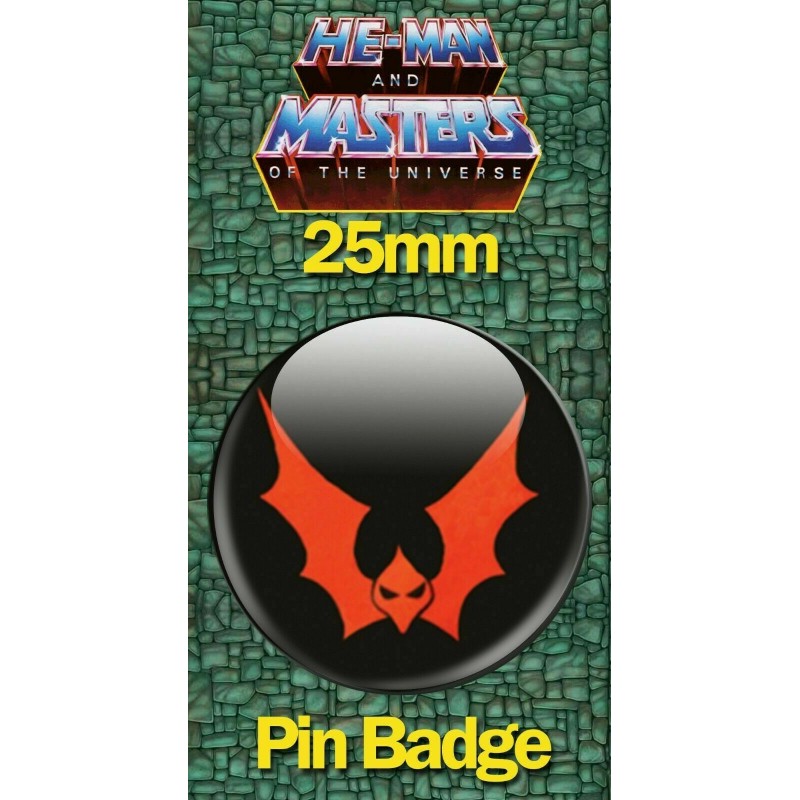 SKELETOR HEAD 25mm BADGE He-Man and the Masters of the Universe MOTU Image 