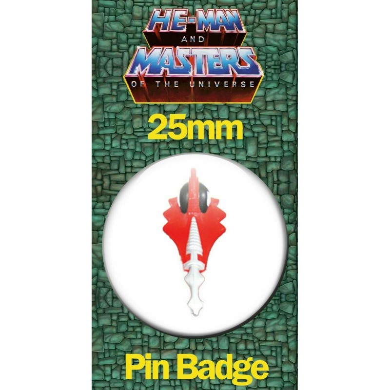 MOSQUITOR HEAD 25mm BADGE He-Man and the Masters of the Universe MOTU Image