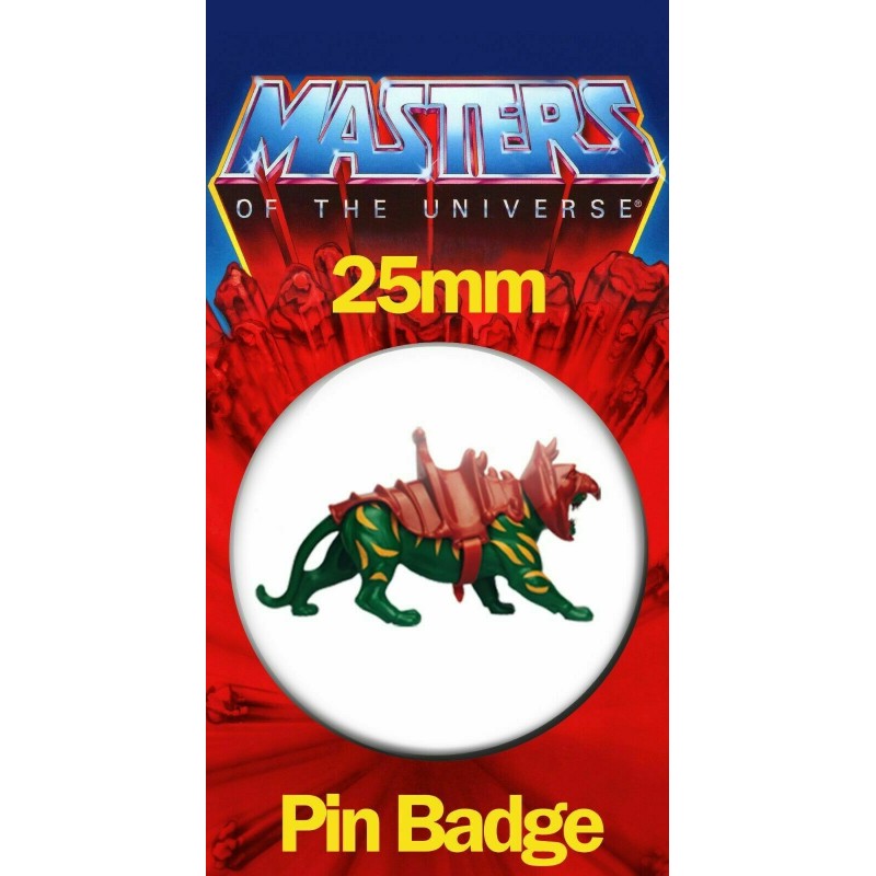 BATTLE CAT 25mm BADGE He-Man and the Masters of the Universe MOTU Image